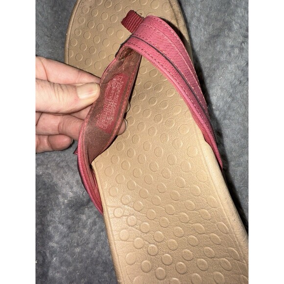 Vionic Red and Tan Sandals - Picture 11 of 12